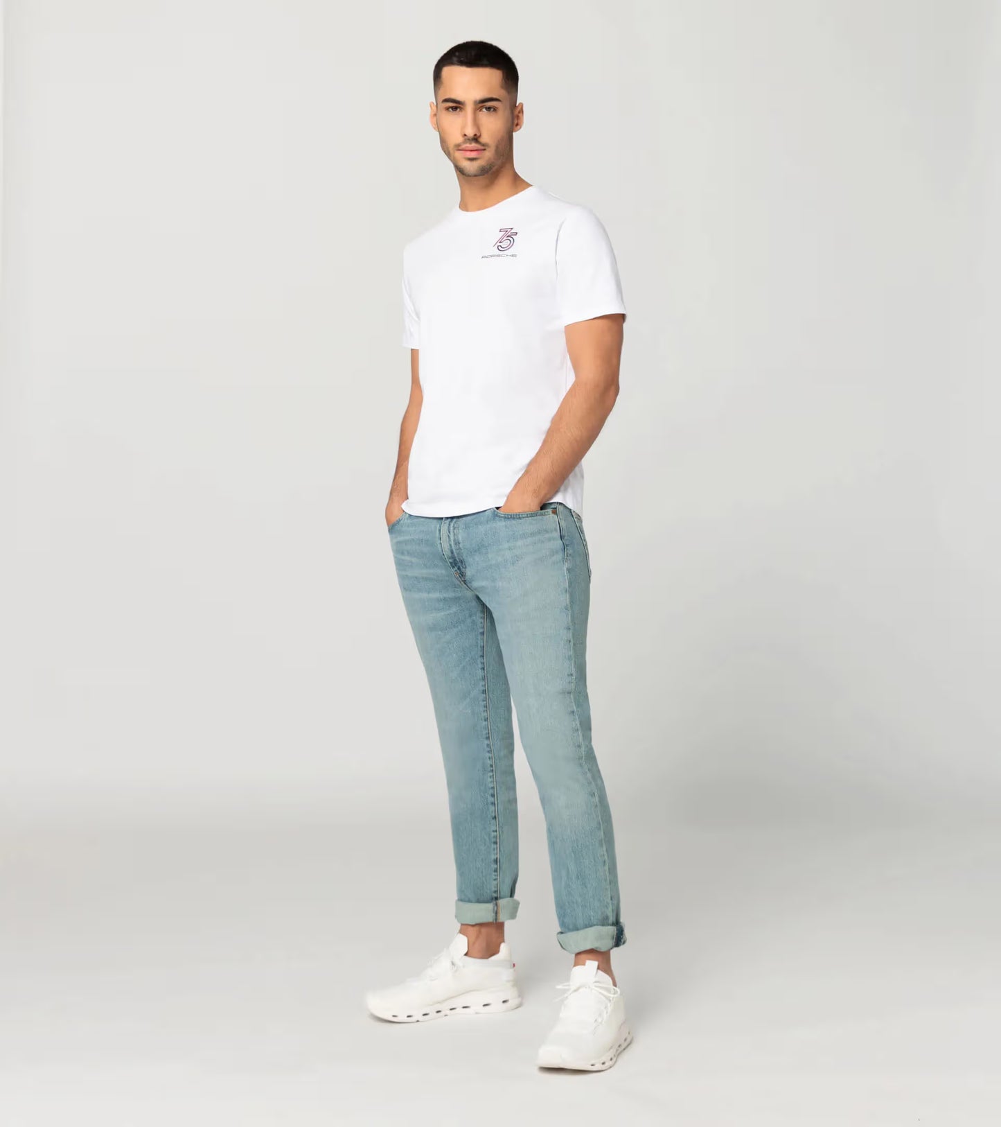 75 Y Porsche Sports Car, T-Shirt, Men, white, L