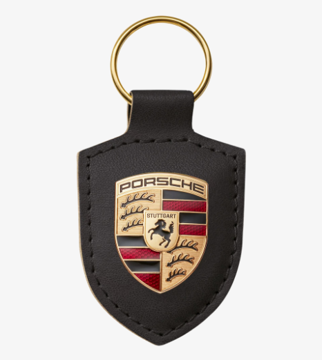 Porsche Crest Keyring Black
