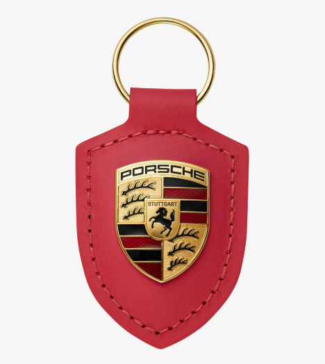 Porsche Crest Keyring Red