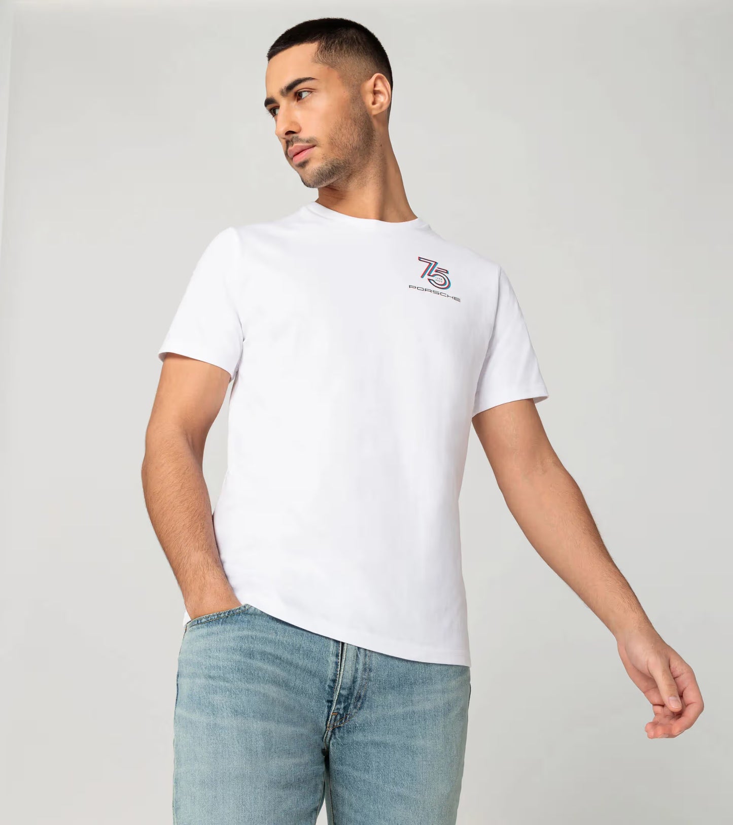 75 Y Porsche Sports Car, T-Shirt, Men, white, L