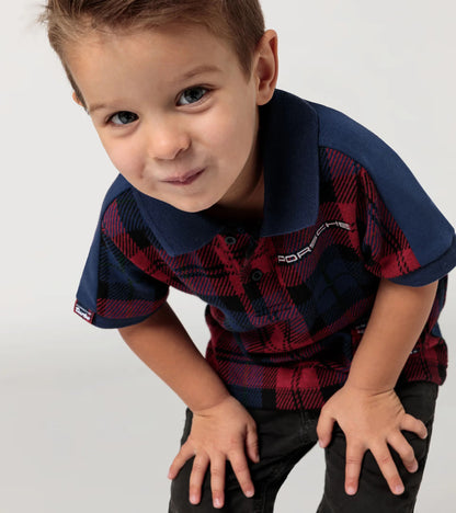 Turbo Nr. 1 Collection, Polo-Shirt Kids, red checked, 122/128