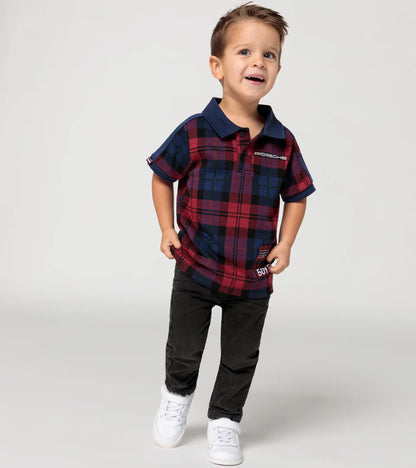 Turbo Nr. 1 Collection, Polo-Shirt Kids, red checked, 122/128