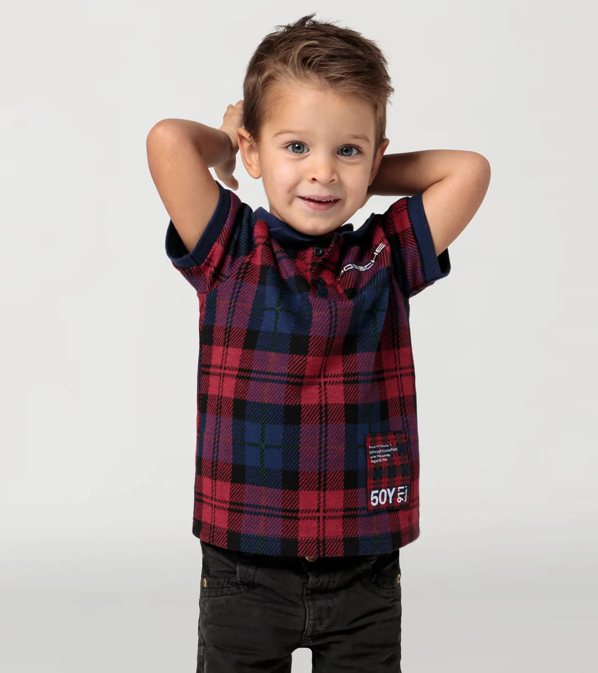 Turbo Nr. 1 Collection, Polo-Shirt Kids, red checked, 122/128