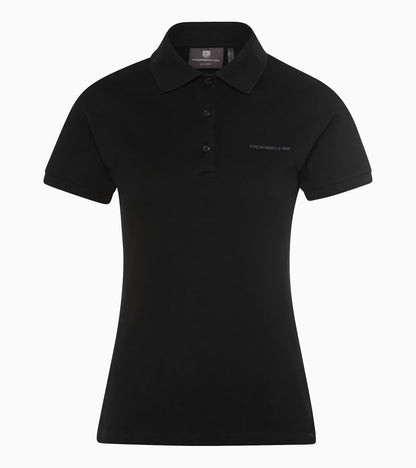 Polo Shirt, Porsche logo, women, black, M