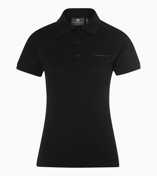 Polo Shirt, Porsche logo, women, black, M