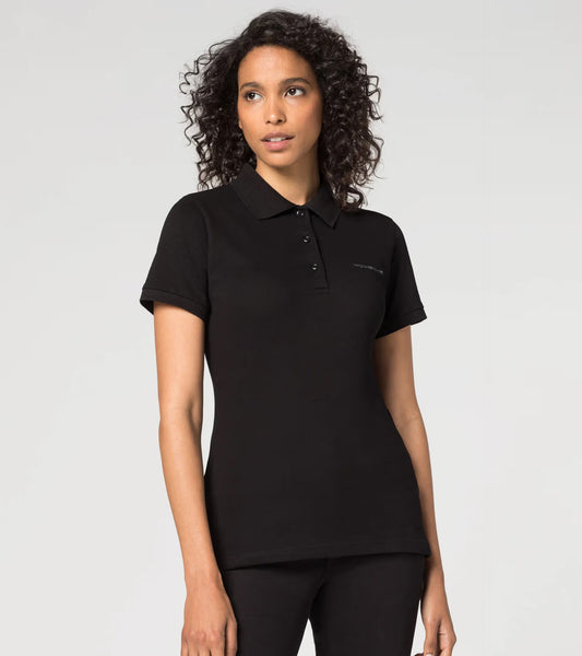 Polo Shirt, Porsche logo, women, black, M