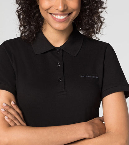Polo Shirt, Porsche logo, women, black, M