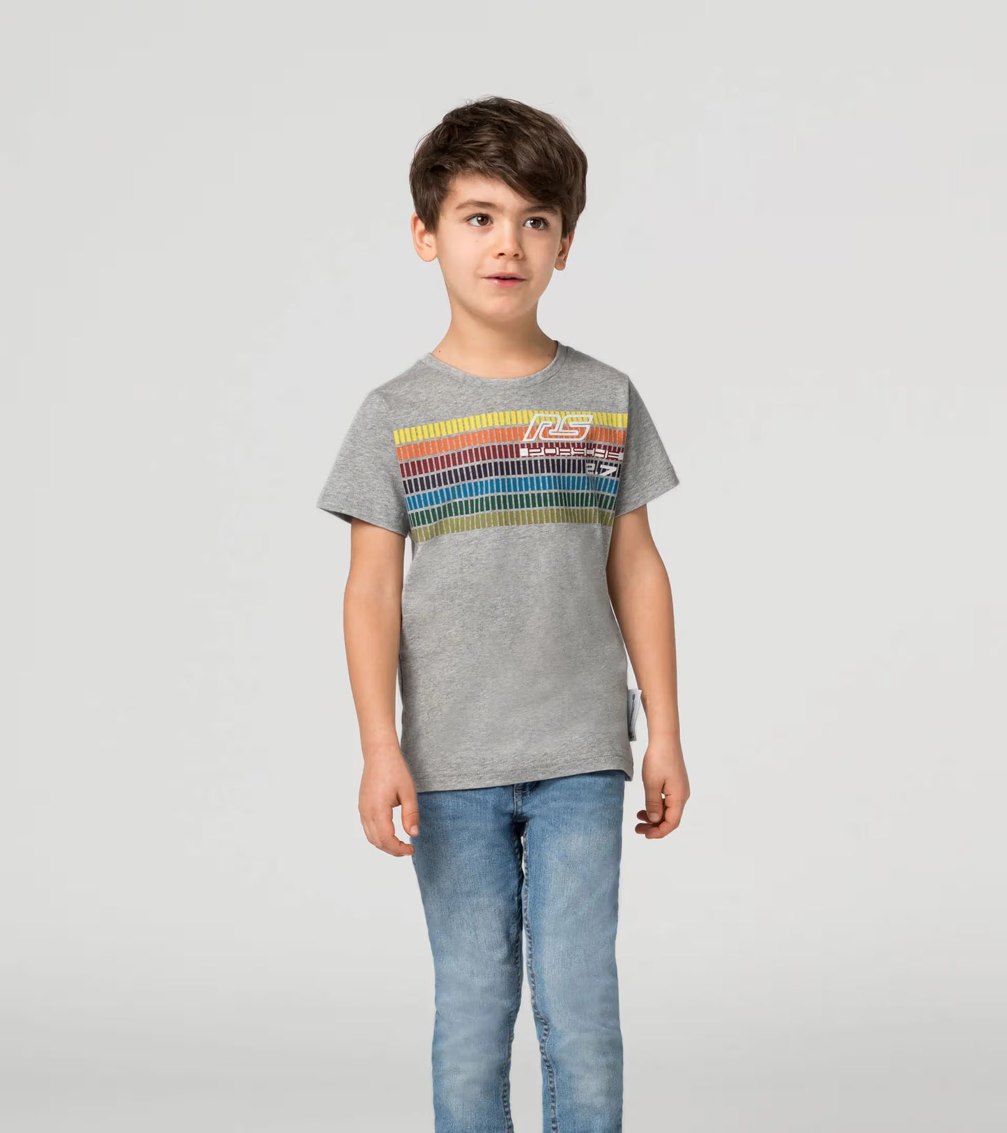 Polo para niños, gris melange, 110/116