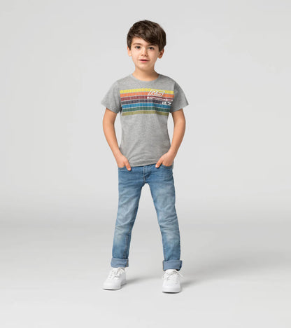 Polo para niños, gris melange, 110/116